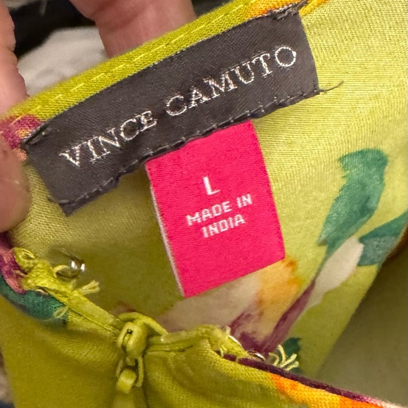 Vince Camuto Green Floral Wide Leg Jumpsuit Size L - Picture 4 of 4